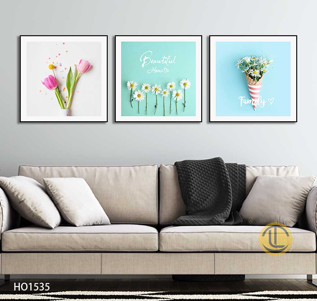 Tranh Hoa Cúc - HO1535 Bộ Tranh Hoa Cúc Và Tulip - HO1535