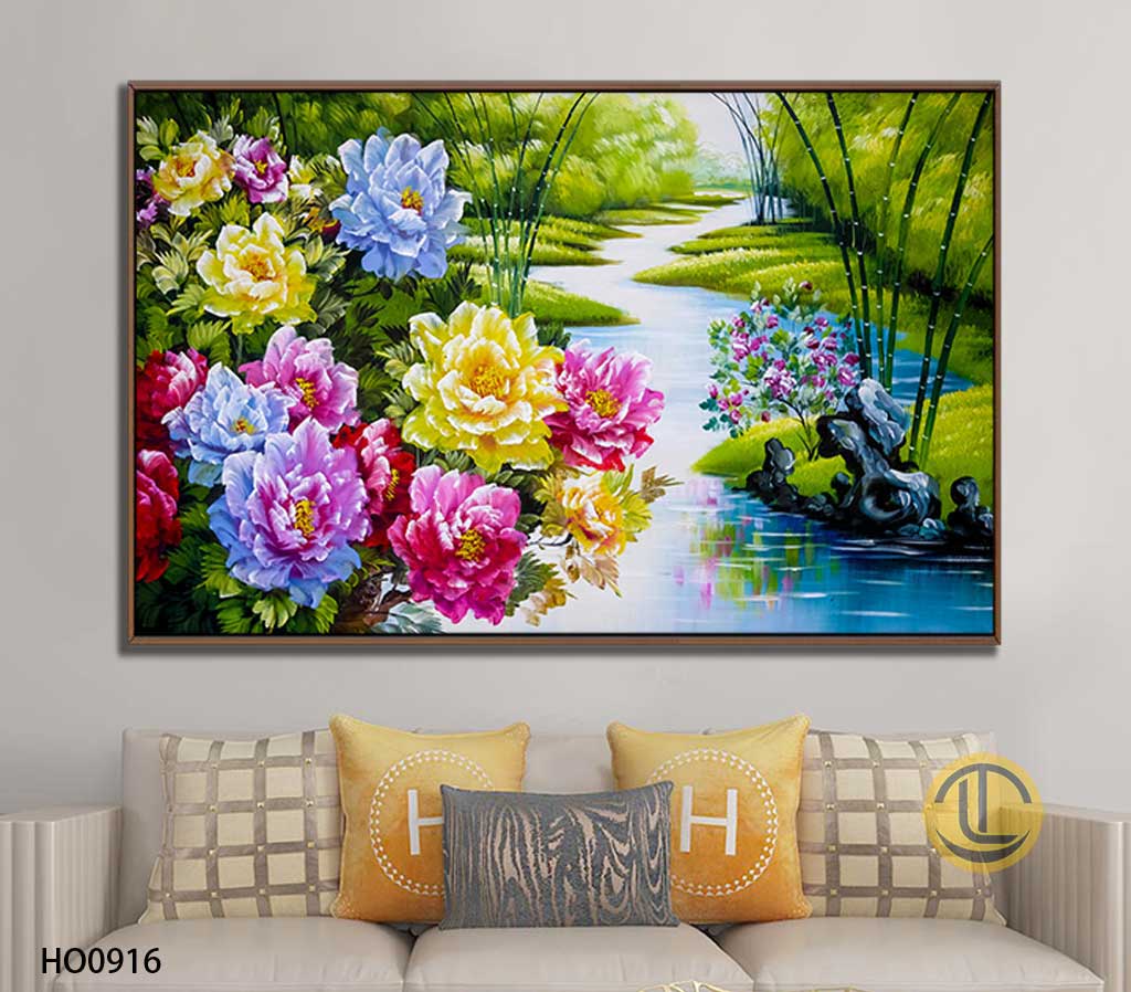Tranh Hoa Mẫu - HO00916 Tranh Hoa Mẫu Đơn - HO00916