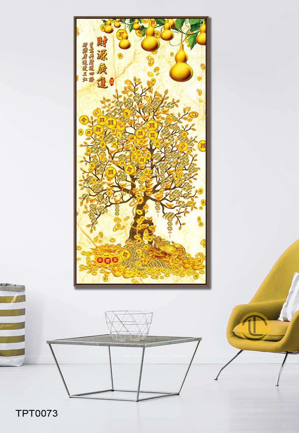 Tranh Phong Thủy - TPT073-(1) Tranh Phong Thủy Cây Kim Tiền - TPT073