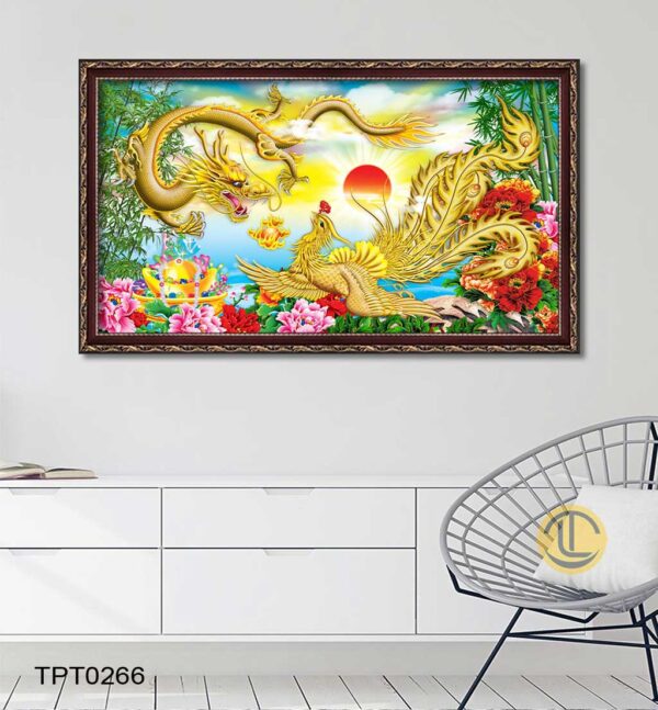Tranh Phong Thủy Long Phụng Sum Vầy - TPT266