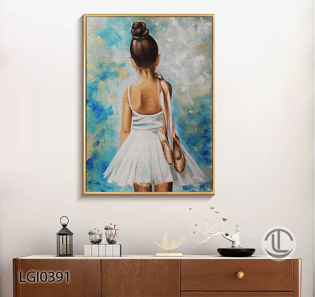 Tranh Sơn Dầu Cô Gái - LGI-(391) Tranh Sơn Dầu Vẽ Tay Cô Gái - LGI0391