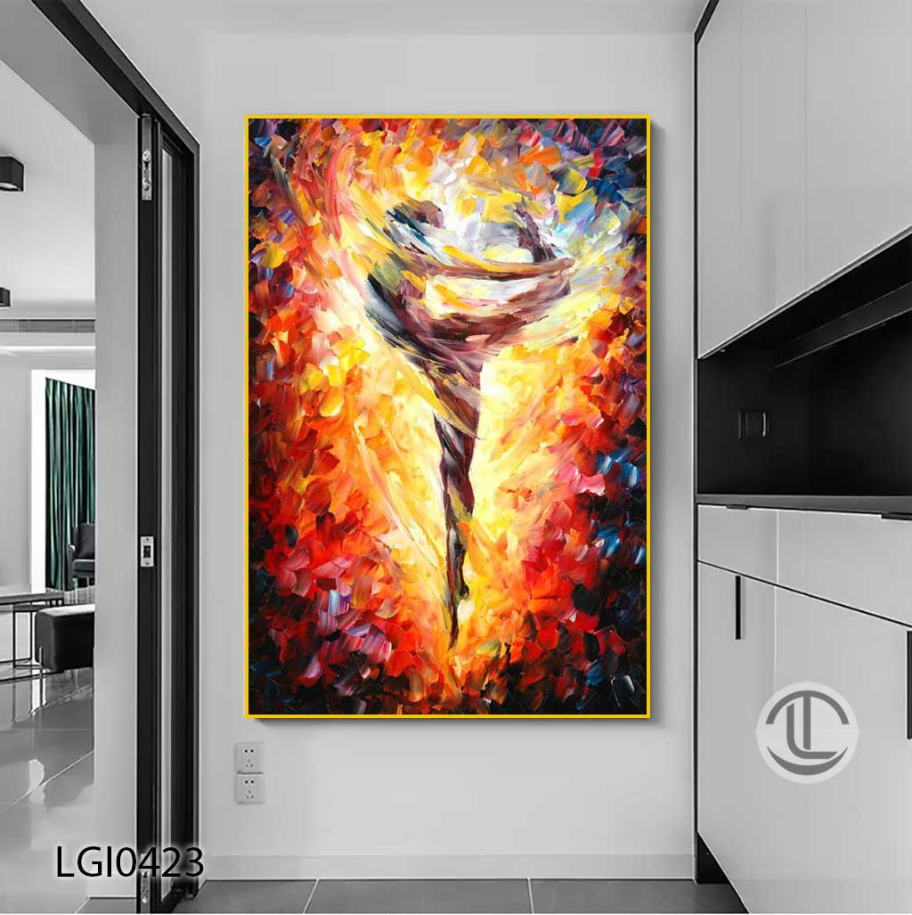 Tranh Sơn Dầu Cô Gái - LGI-(423) Tranh Sơn Dầu Vẽ Tay Cô Gái - LGI0423