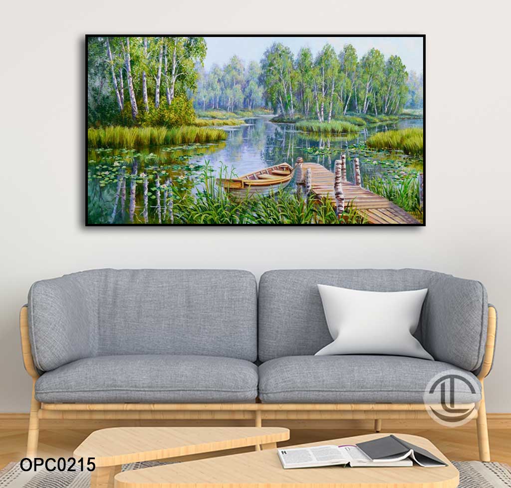 Tranh Sơn Dầu phong Cảnh - OPC0-(215) Tranh Sơn Dầu Vẽ Tay Phong Cảnh - OPC0215
