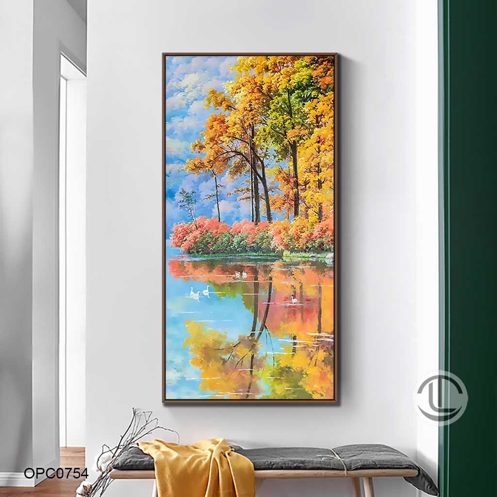 Tranh Sơn Dầu phong Cảnh - OPC0-(754) Tranh Sơn Dầu Vẽ Tay Phong Cảnh - OPC0754