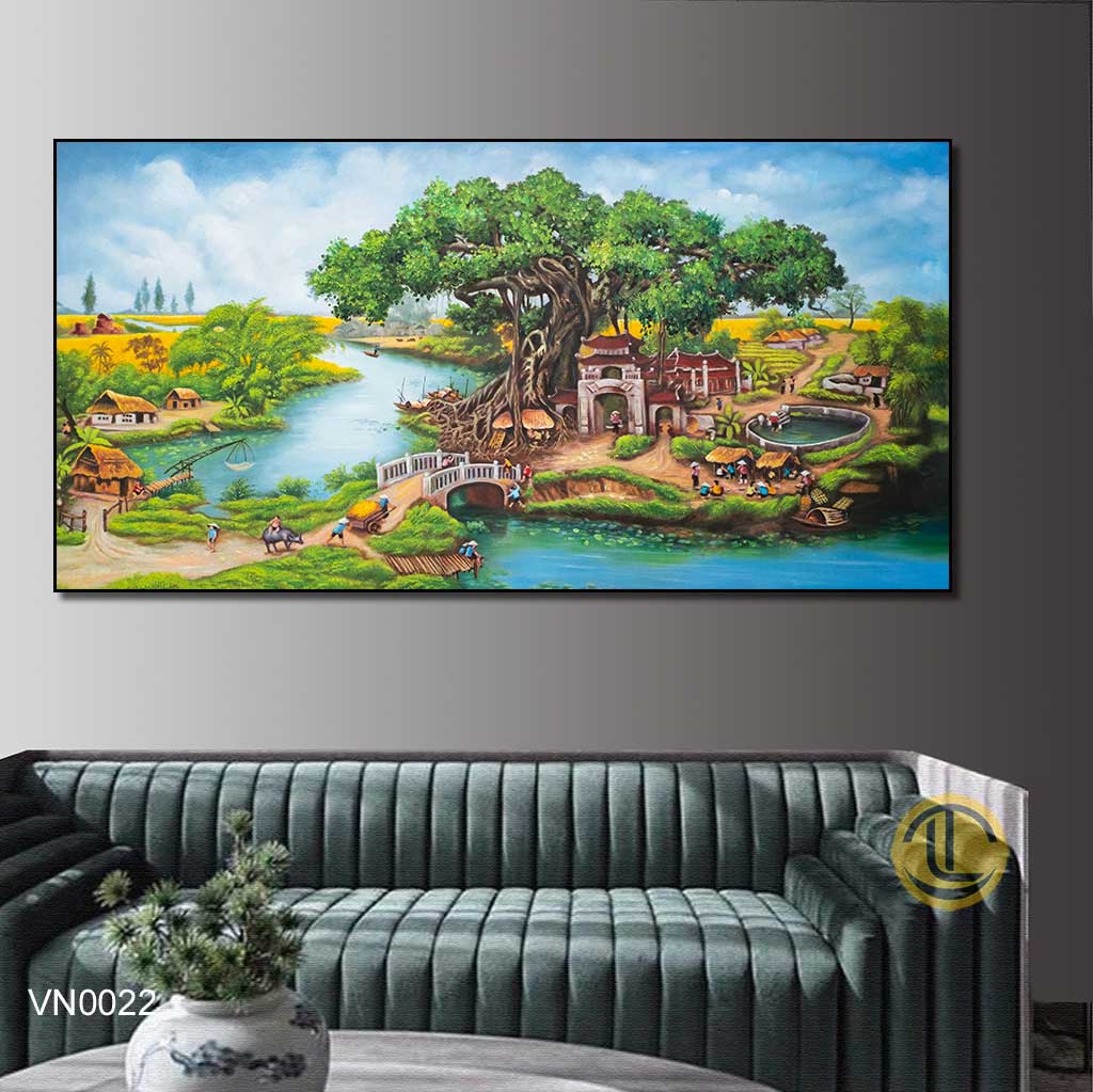 Tranh Đồng Quê - VN0022-(1) Tranh Đồng Quê - VN0022