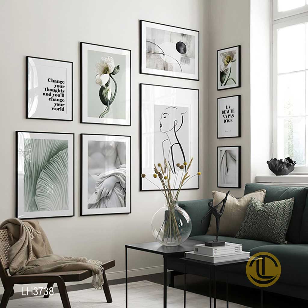 Tranh Hiện Đại -LH-(3738) Bộ Tranh Decor - LH3738