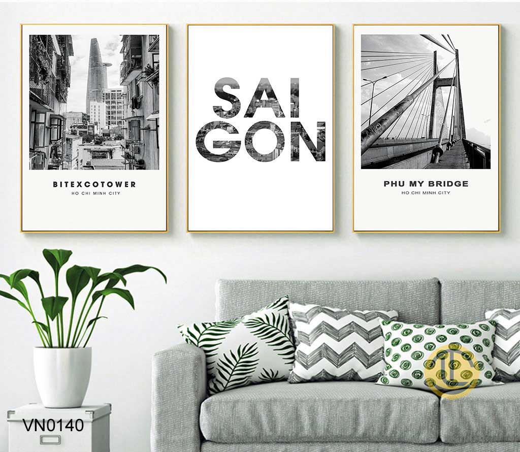 Tranh Phong Cảnh Sài Gòn - VN0140-(1) Bộ Tranh Phong Cảnh Việt Nam Thắng Cảnh Sài Gòn - VN0140