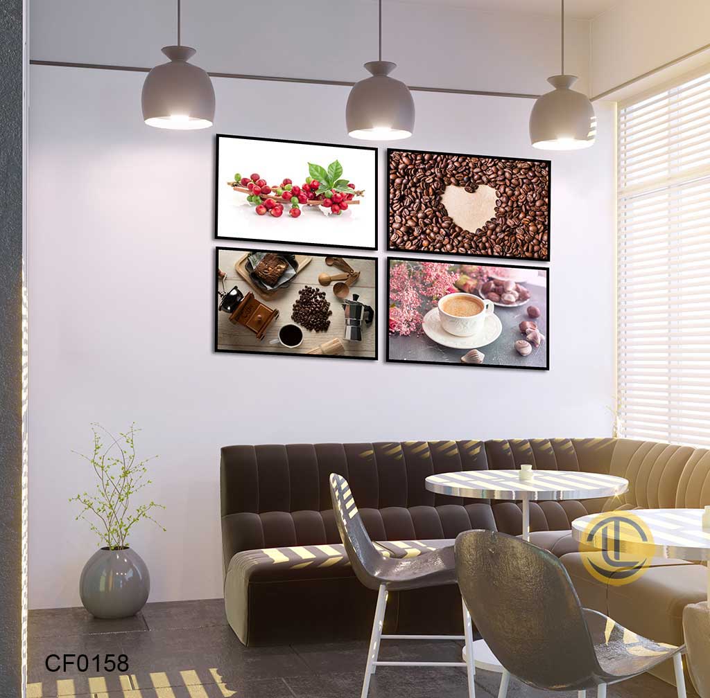 Tranh Quán Cafe - CF0158-(1) Bộ Tranh Trang Trí Quán Cafe - CF0158