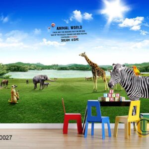 Tranh Dán Tường Cho Bé Thế Giới Đồng Vật - DTB0027