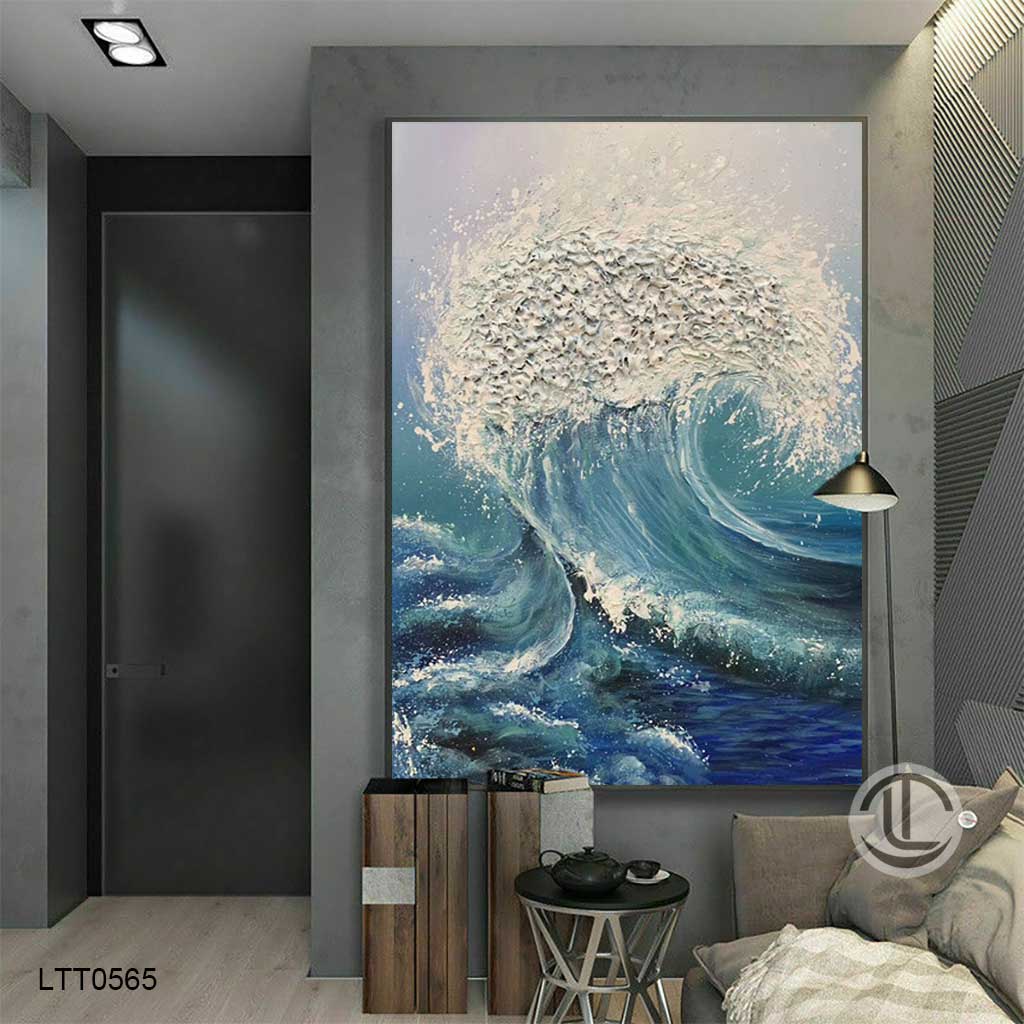 Mẫu tranh phong cảnh sóng biển