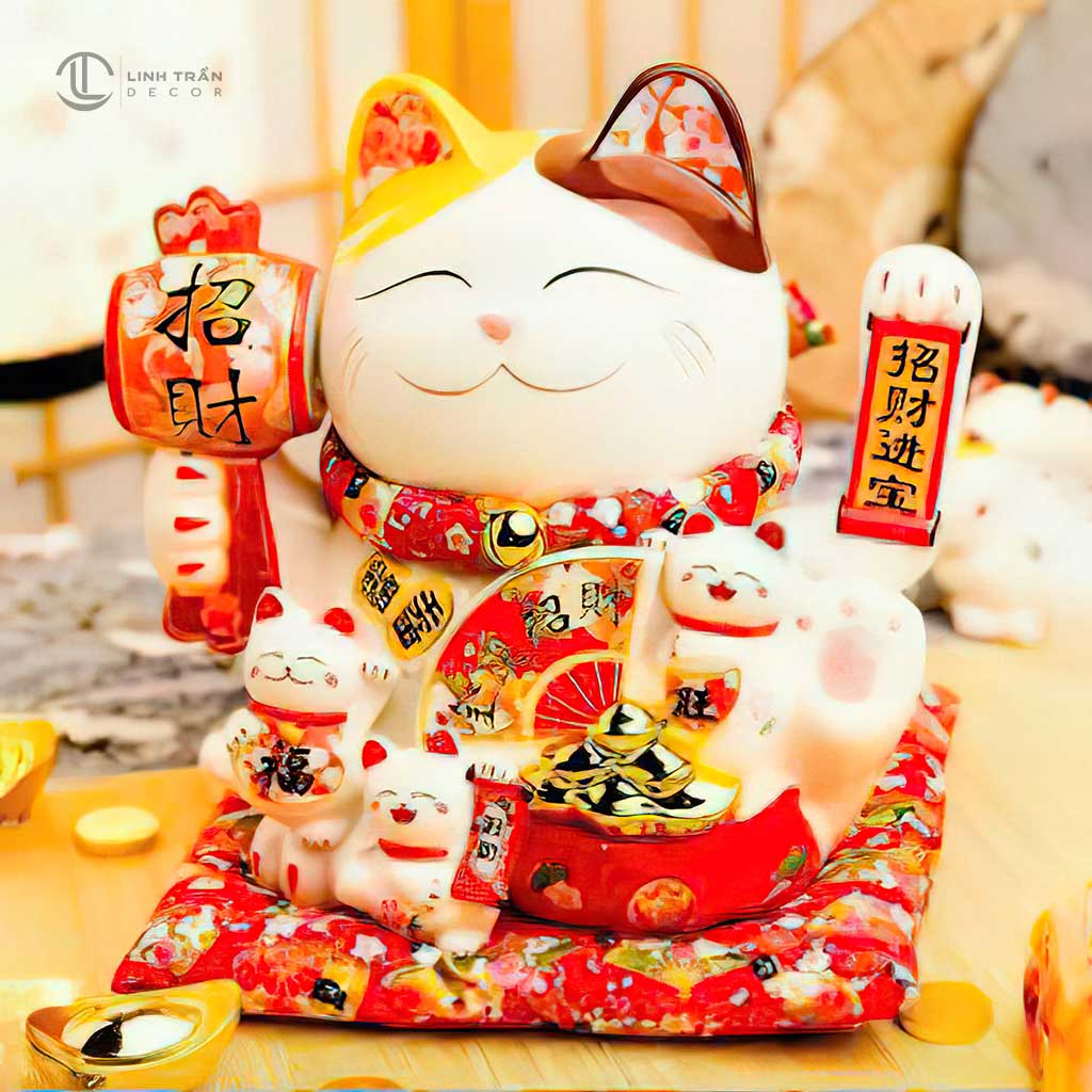 meo-than-tai (54) Mèo Thần Tài Vẫy Tay Hảo Vận Phồn Vinh 0192211Y
