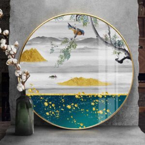 Tranh Tròn Phong Cảnh Sông Núi - 1509