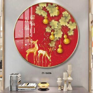 Tranh Tròn Hươu Và Hồ Lô - ZTY1645204