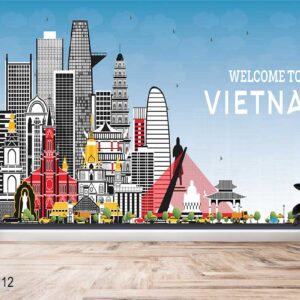 Tranh Các Toà Tháp Việt Nam Dán Tường Văn Phòng - DVP12