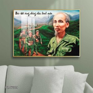 Tranh Bác Hồ Và Chiến Sĩ Hành Quân - NL17309