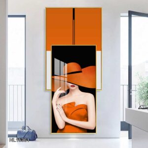 Tranh 2 tấm lồng ghép cô gái NL15361