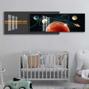 Tranh 2 tấm lồng ghép vũ trụ NL15297