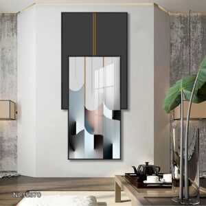 Tranh 2 tấm lồng ghép trừu tượng NL15370