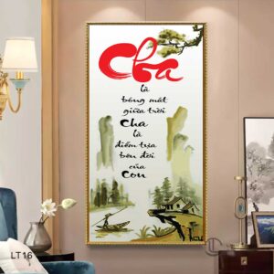 Tranh chữ Cha LT16